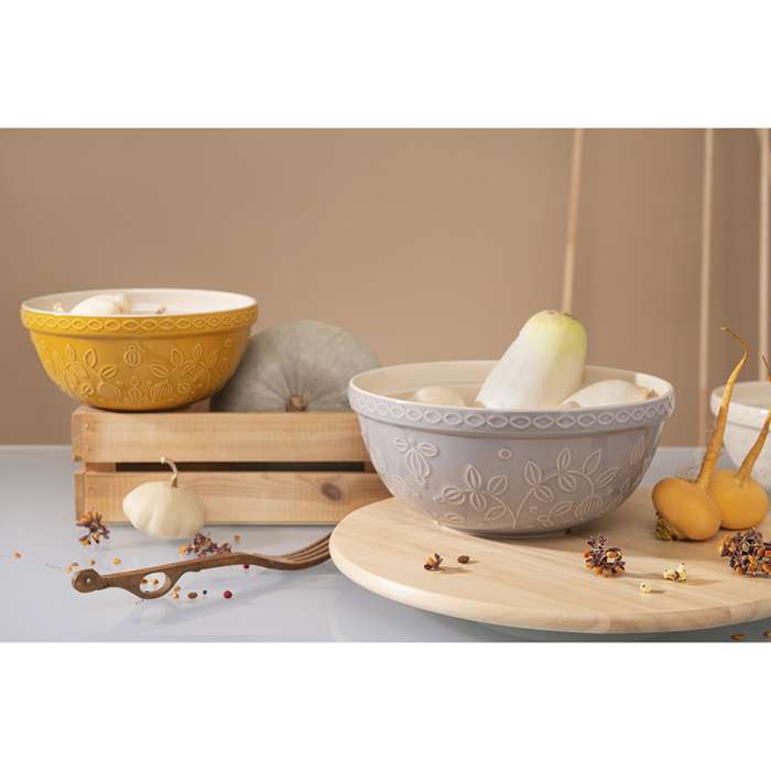 Миска горчичного цвета с рельефным узором Ягоды Тайги из коллекции Russian North, 1,5л TKANO TK22-TW_BW0010