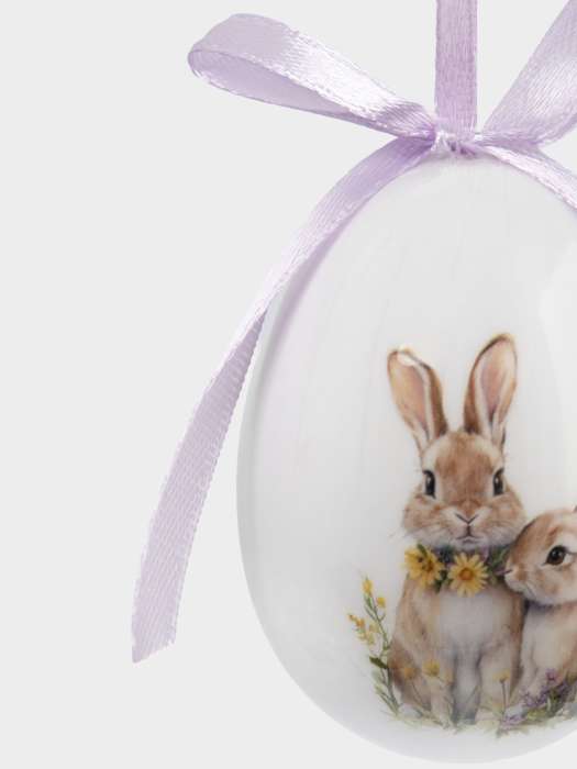 Подвеска, пасхальное яйцо, 6 см, пенопласт, Кролики, Interior Easter ANNA LAFARG ANLAF-XS965