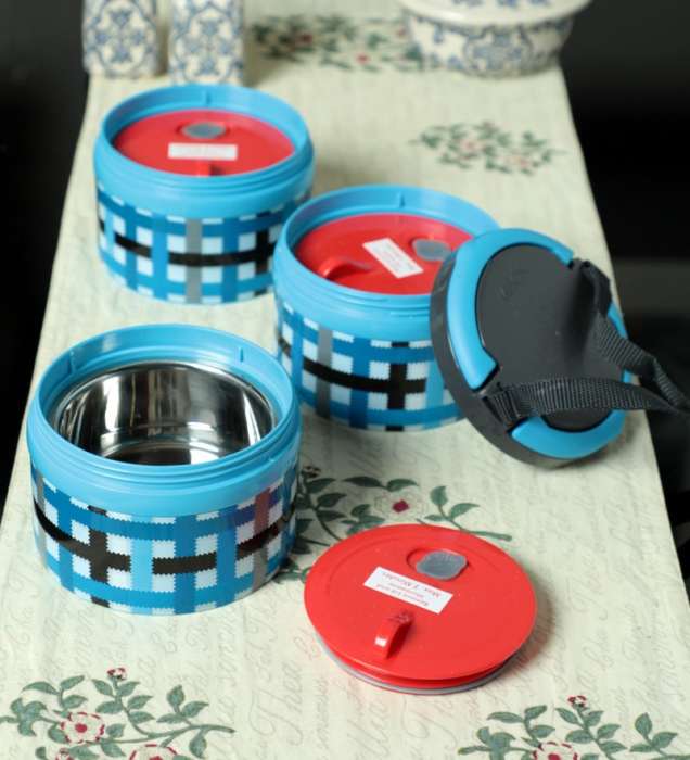 Термо ланч-бокс Microwow Tiffin Pro 3, 0,72 л, Blue MILTON MM45133-BL