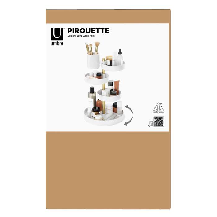 Органайзер настольный pirouette, белый/латунь UMBRA 1015097-524