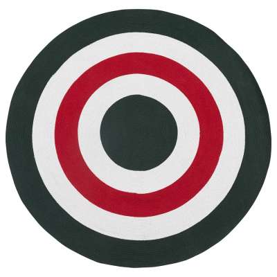 Ковер из хлопка target темно-зеленого цвета из коллекции ethnic, D150 см Tkano TK22-DR0029