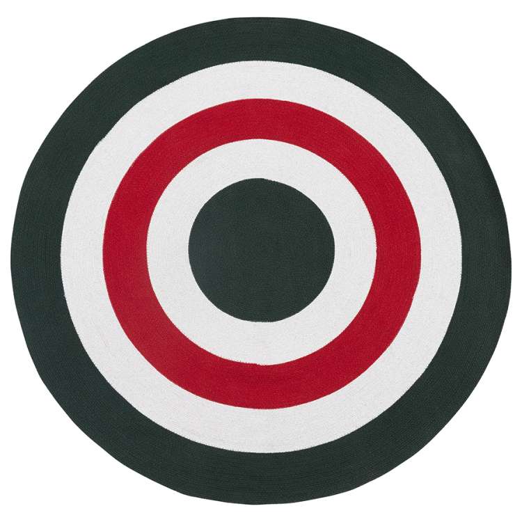 Ковер из хлопка target темно-зеленого цвета из коллекции ethnic, D150 см Tkano TK22-DR0029