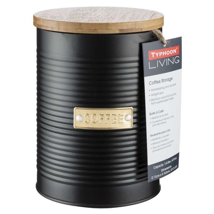 Емкость для хранения кофе Otto черная 1,4л TYPHOON 1401.149V