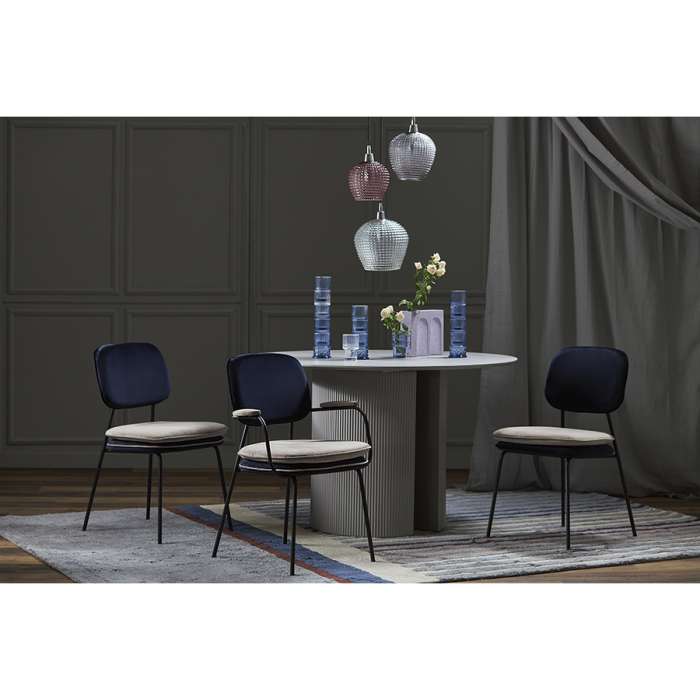 Стул с подлокотниками pea, велюр, темно-синий/бежевый Bergenson Bjorn BB0000621