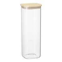 Банка для хранения квадратная glass bamboo, 2,2 л Smart Solutions SS0000163