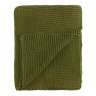 Плед из хлопка жемчужной вязки оливкового цвета из коллекции essential, 130х180 см Tkano TK22-TH0009