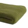 Плед из хлопка жемчужной вязки оливкового цвета из коллекции essential, 130х180 см Tkano TK22-TH0009
