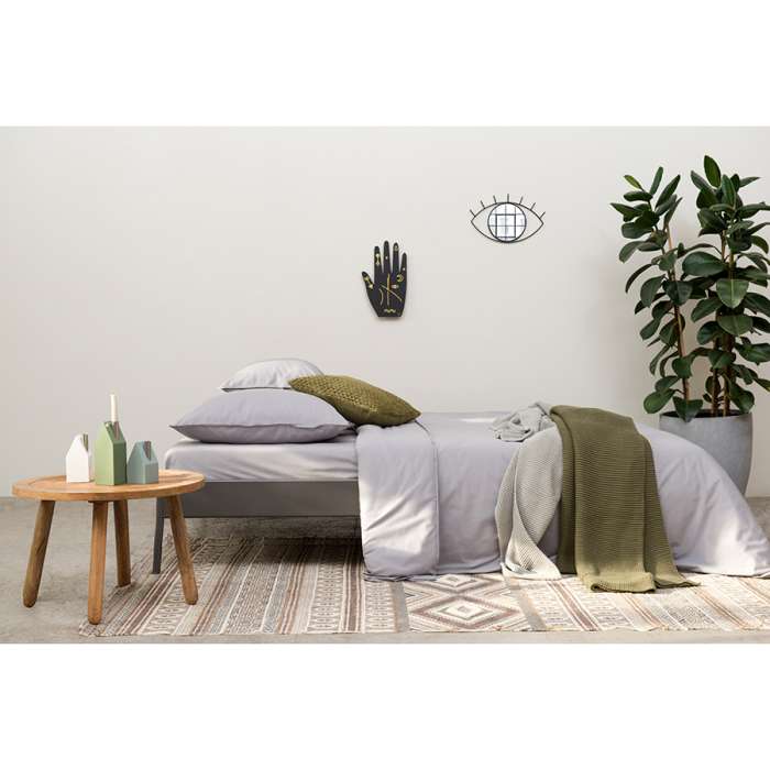 Плед из хлопка жемчужной вязки оливкового цвета из коллекции essential, 130х180 см Tkano TK22-TH0009