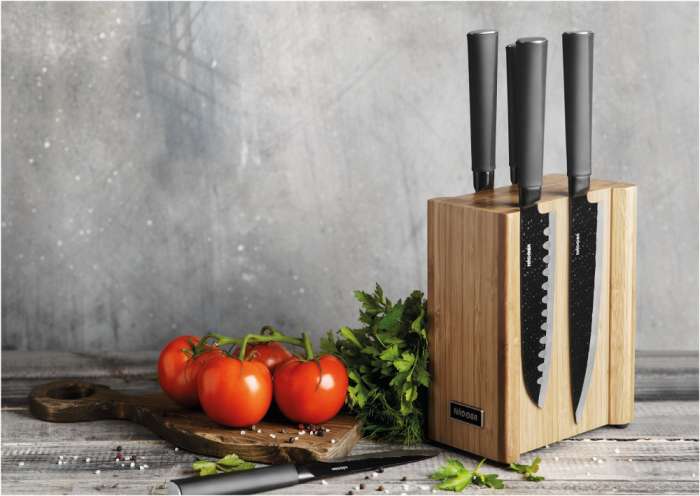 Набор из 5 кухонных ножей на магнитном блоке HORTA NADOBA 723616