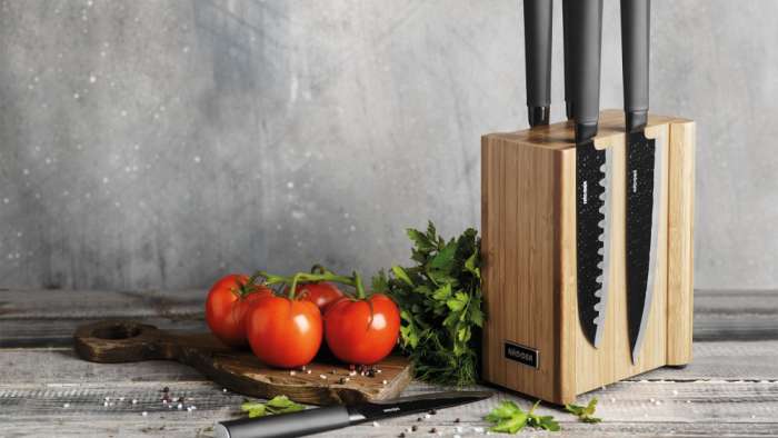 Набор из 5 кухонных ножей на магнитном блоке HORTA NADOBA 723616