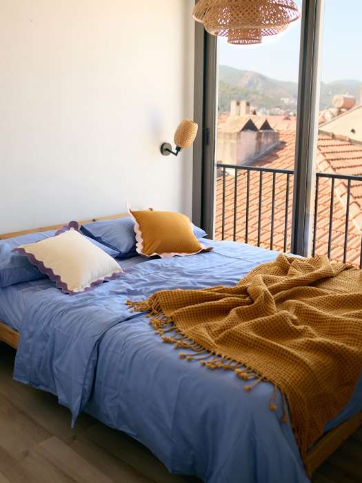 Комплект постельного белья из премиального сатина сиреневого цвета из коллекции essential, 150х200 см Tkano TK24-DC0033