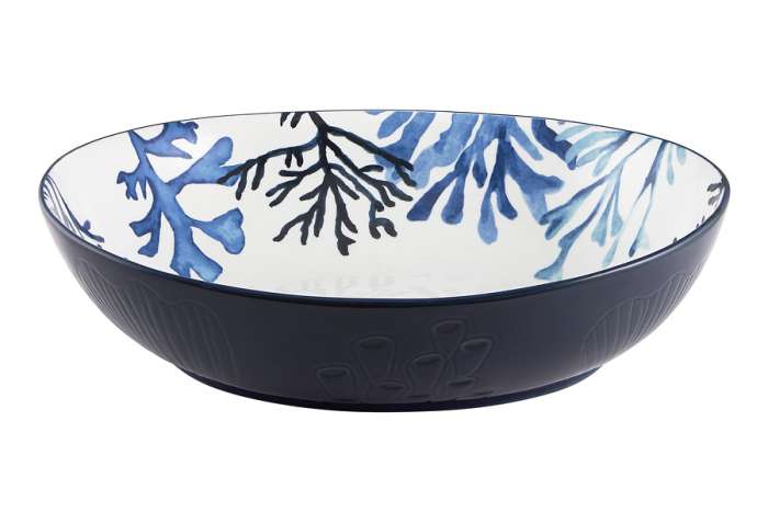 Салатник, 32х26 см, 3 л, керамика К, белый, овальный, Синие кораллы, Blue Coral, Maxwell & Williams, MW696-DR0581
