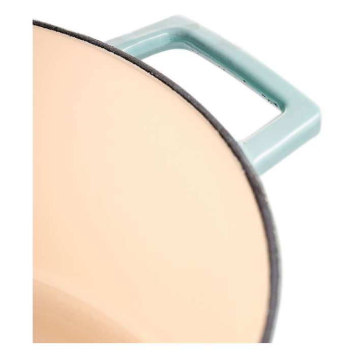 Кастрюля с крышкой LAVA d24 см, 4,5 л, чугун, бирюзовая