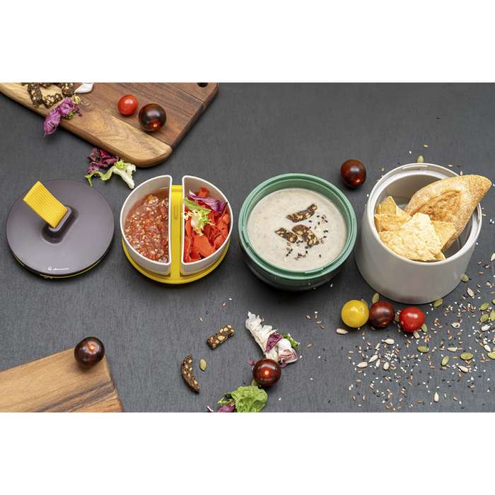 Ланч-бокс Meals, 800 мл, светло-серый/зеленый SMART SOLUTIONS SS-TR-ABS-GRN-800