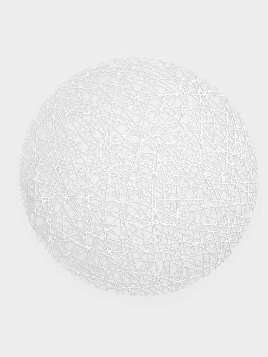 Салфетка под приборы, 38 см, ПВХ, круглая, серебристая, Positano ANNA LAFARG ANLAF-MAPVC-17606