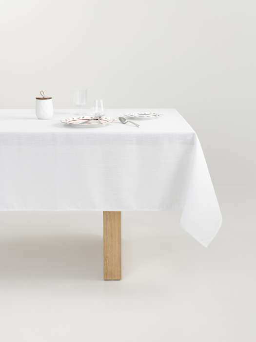 Скатерть, 170х250 см, полиэстер, бело-серебристая, Floe ANNA LAFARG ANLAF-YYW25-1TCm