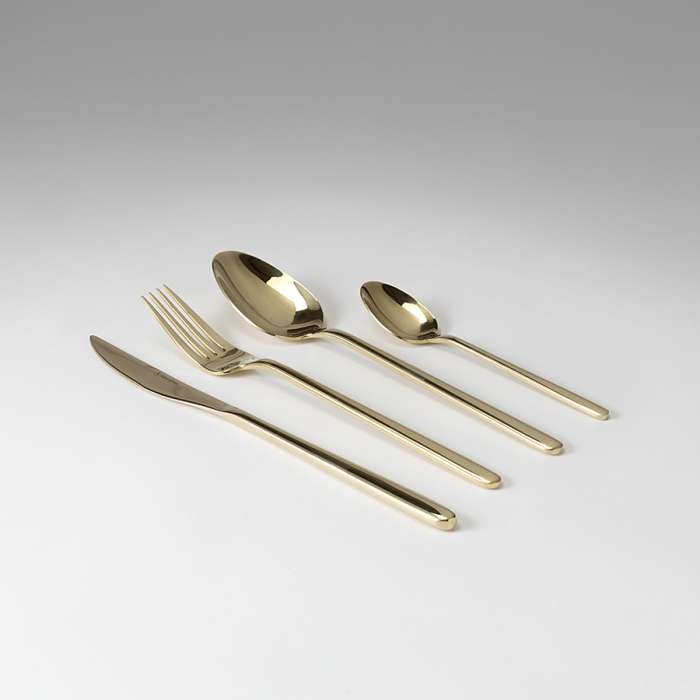 Набор столовых приборов pure, золотистые глянцевые, 24 пред. Liberty Jones LJ0000499