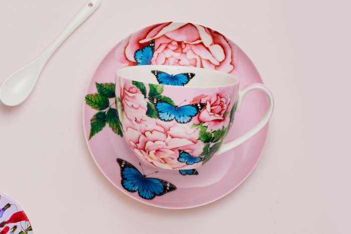 Чашка с блюдцем Розы, 0,4 л, Maxwell & Williams, MW496-HV0307