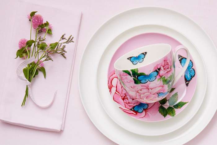 Чашка с блюдцем Розы, 0,4 л, Maxwell & Williams, MW496-HV0307