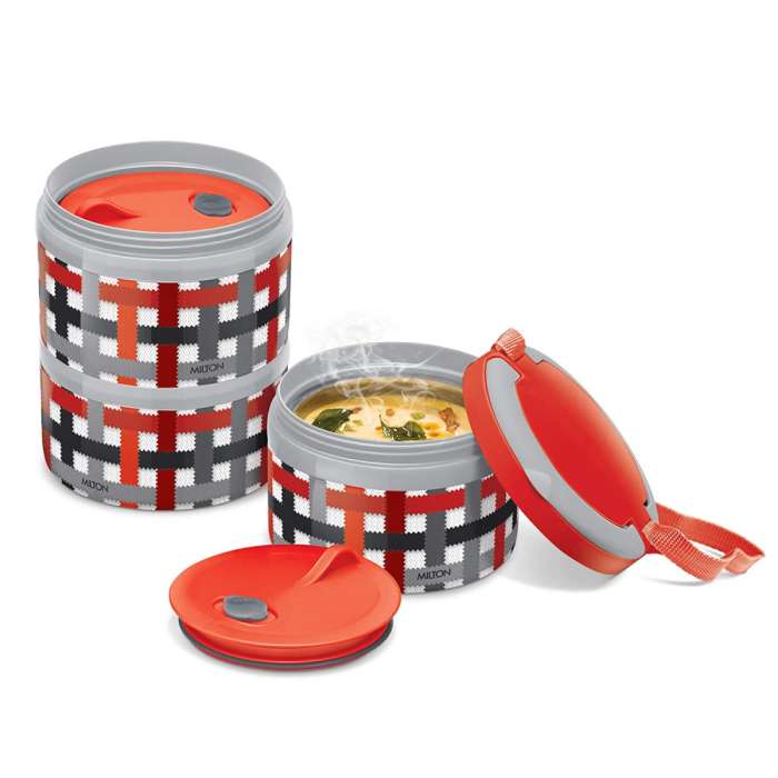 Термо ланч-бокс Microwow Tiffin Pro 3, 0,72 л, Red MILTON MM45133-RD