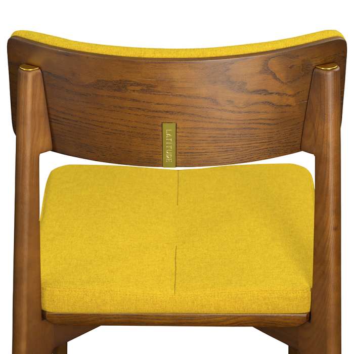 Стул aska, рогожка, орех/горчичный LATITUDE ASKCHVNGBSKMSTD