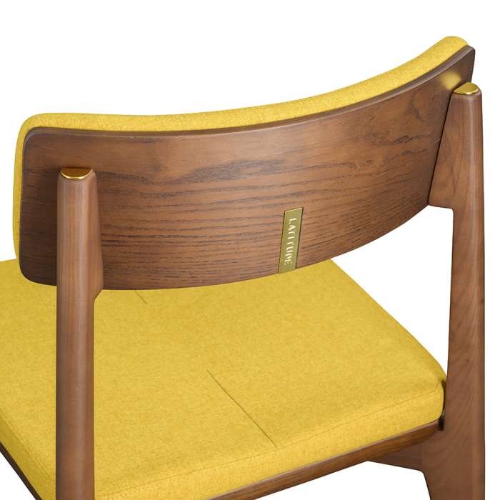 Стул aska, рогожка, орех/горчичный LATITUDE ASKCHVNGBSKMSTD