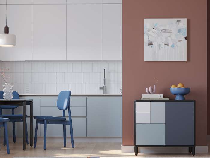 Стул saga, рогожка, сине-зеленый LATITUDE SGBRDCHBSKBL_GRN