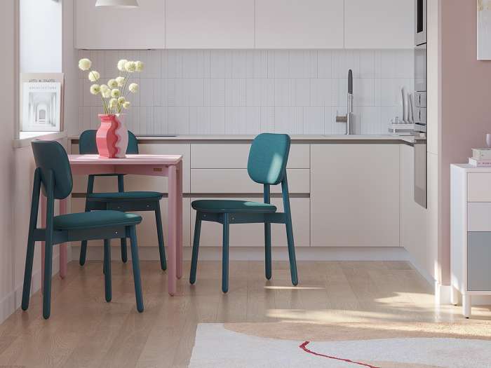 Стул saga, рогожка, сине-зеленый LATITUDE SGBRDCHBSKBL_GRN