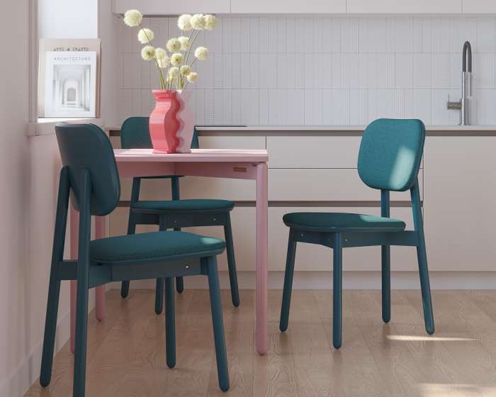 Стул saga, рогожка, сине-зеленый LATITUDE SGBRDCHBSKBL_GRN