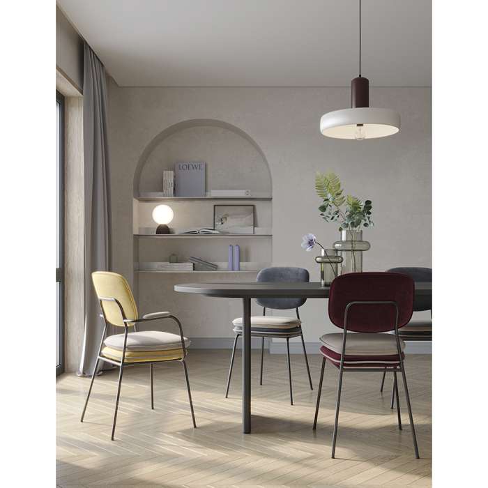 Стул с подлокотниками pea, велюр, желтый/бежевый Bergenson Bjorn BB0000622