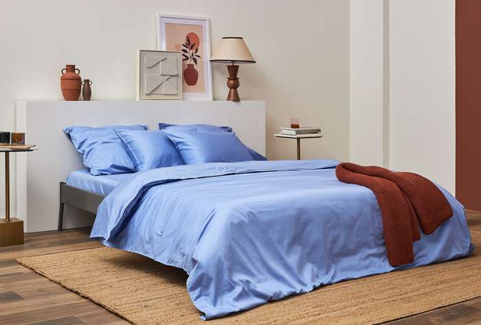 Комплект постельного белья из премиального сатина сиреневого цвета из коллекции essential, 200х220 см Tkano TK24-DC0034