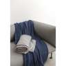Плед из стираного хлопка темно-синего цвета из коллекции Essential, 130х180 см TKANO TK22-TH0007