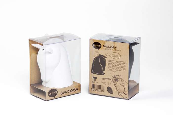 Держатель для зубочисток unicorn, белый QUALY QL10295-WH