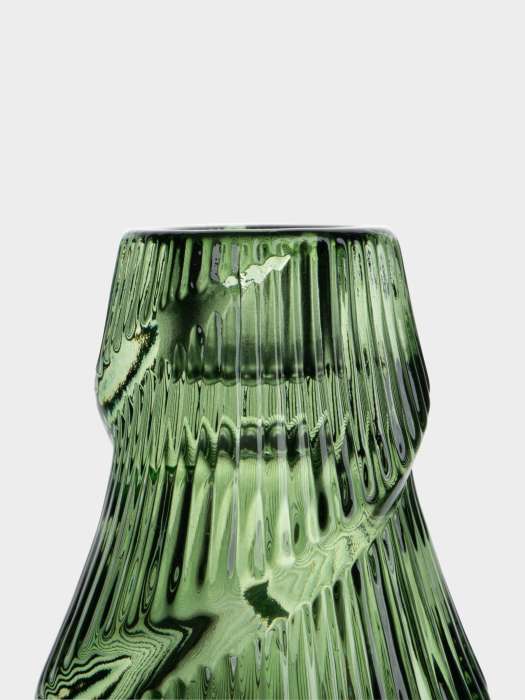 Подсвечник, 12 см, для тонкой свечи, стекло, зеленый, Елка, Lyric ANNA LAFARG ANLAF-C18581-3