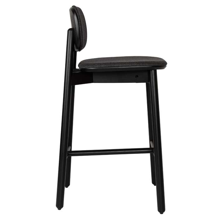 Стул барный с обивкой saga, рогожка, темно-серый LATITUDE LT000056