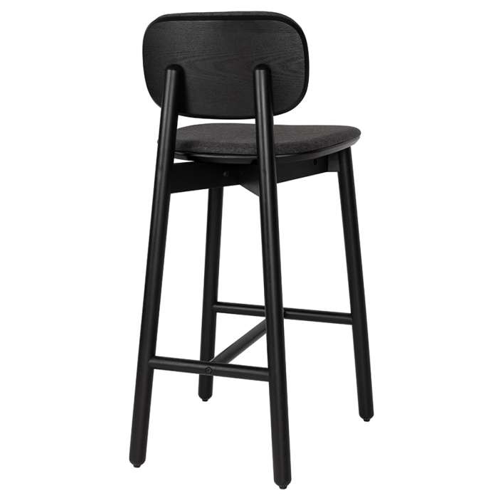 Стул барный с обивкой saga, рогожка, темно-серый LATITUDE LT000056