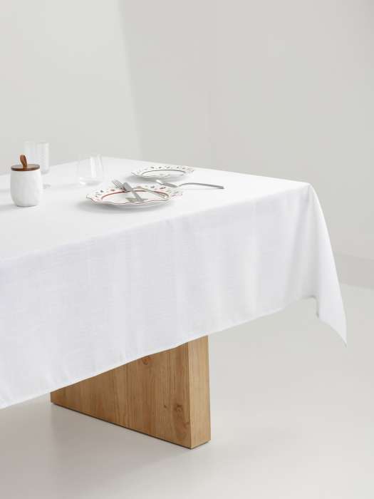 Скатерть, 160х160 см, полиэстер, бело-серебристая, Floe ANNA LAFARG ANLAF-YYW25-1TCs