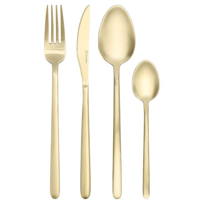 Набор столовых приборов pure, золотистые матовые, 24 пред. Liberty Jones LJ0000497