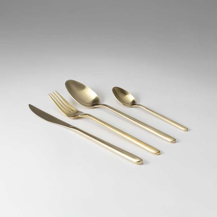 Набор столовых приборов pure, золотистые матовые, 24 пред. Liberty Jones LJ0000497