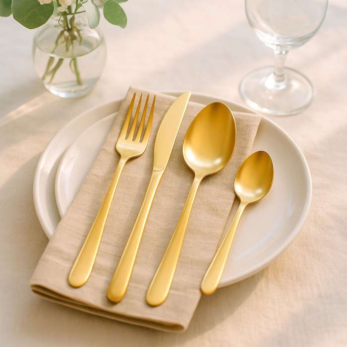 Набор столовых приборов pure, золотистые матовые, 24 пред. Liberty Jones LJ0000497