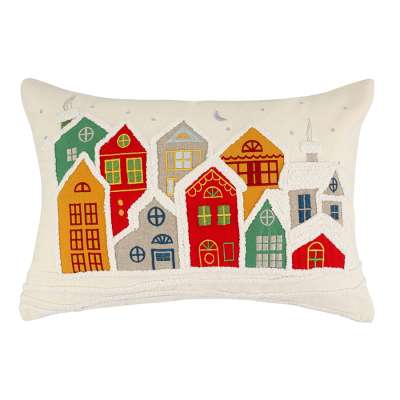 Чехол на подушку snowy village из коллекции new year essential, 30х45 см Tkano TK25-CC0028