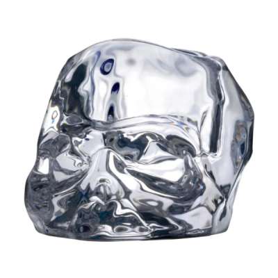Подсвечник для чайной свечи Nude Glass Мементо Мори 8х7,5 см, хрусталь