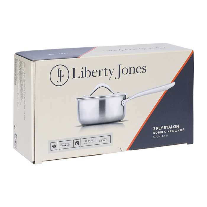 Ковш с крышкой 3Ply Etalon, Ø16 см, 1,4 л LIBERTY JONES LJ0000226