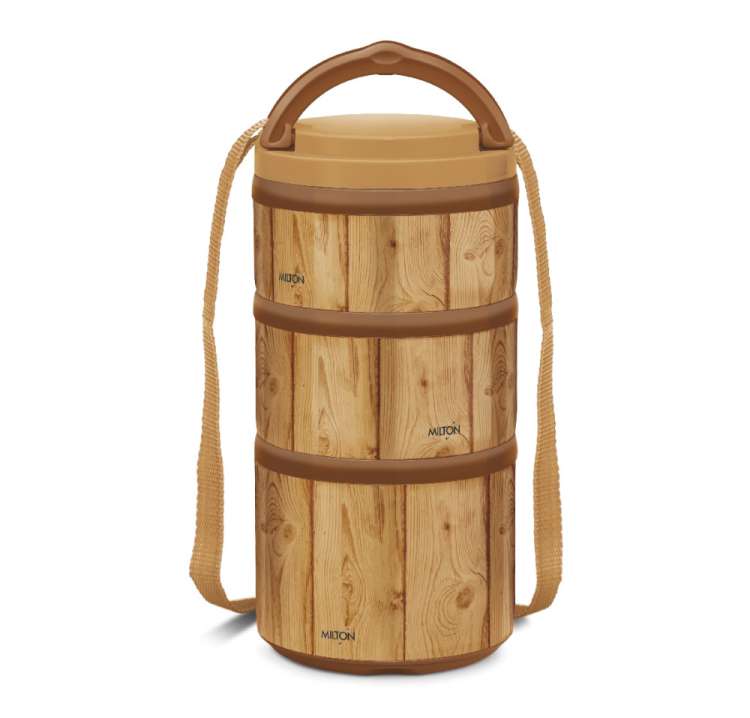Термо ланч-бокс Feast Tiffin 3, 0,82 л, Beige MILTON MM45335-BG