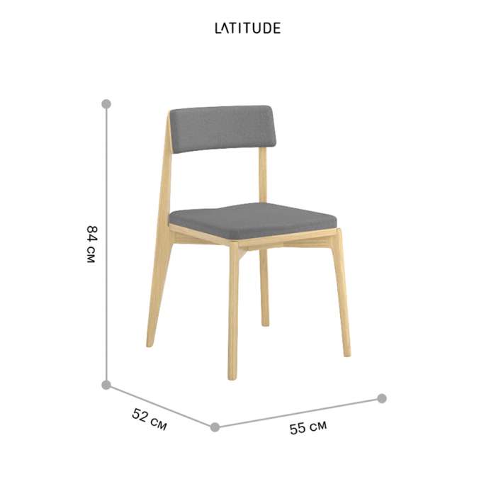 Стул aska, рогожка, ясень/серый LATITUDE ASKCHASHBSKGR