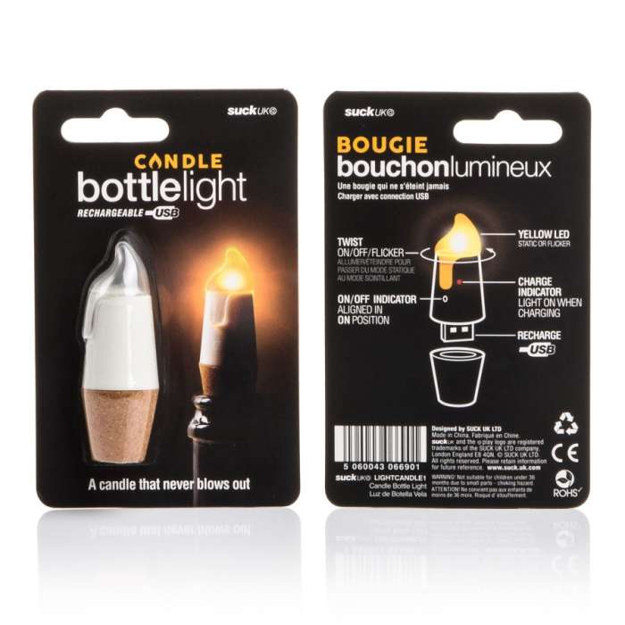 Пробка для бутылки Bottlelight с подсветкой и USB SUCK UK SK LIGHTCANDLE1
