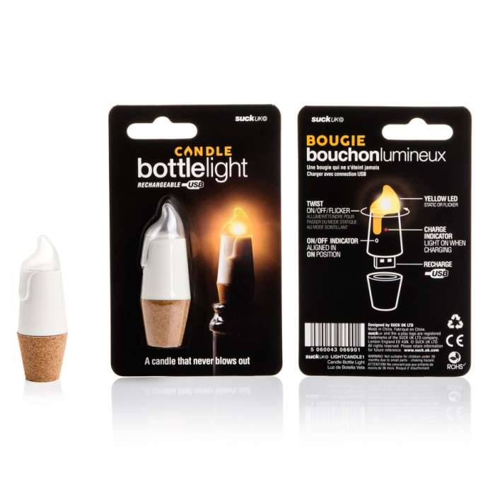 Пробка для бутылки Bottlelight с подсветкой и USB SUCK UK SK LIGHTCANDLE1