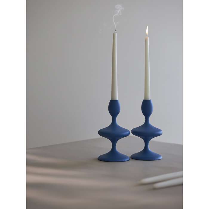 Подсвечник vivlend, 20 см, синий Bergenson Bjorn BB0000678