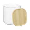 Банка для хранения квадратная glass bamboo, 1,5 л Smart Solutions SS0000165