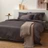 Комплект постельного белья из премиального сатина темно-серого цвета из коллекции essential, 150х200 см Tkano TK24-DC0031